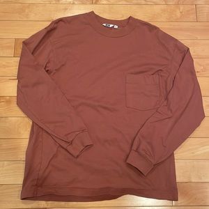 Rusty orange UNIQLO long sleeve shirt